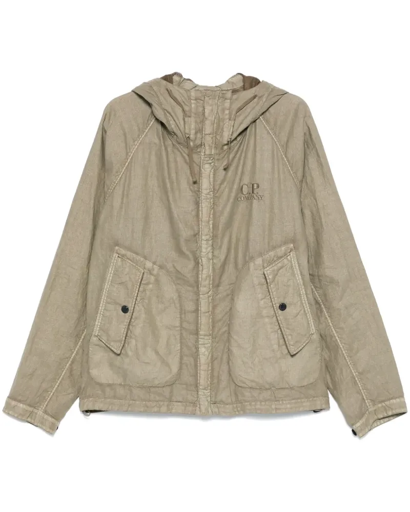 C.P. Company Lino Wax Jacke - Braun Braun