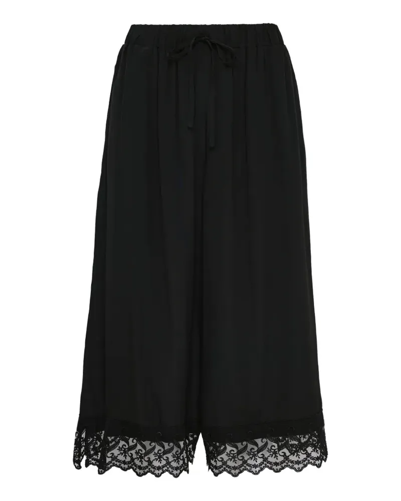 Simone Rocha Cropped-Hose mit Spitze - Schwarz Schwarz