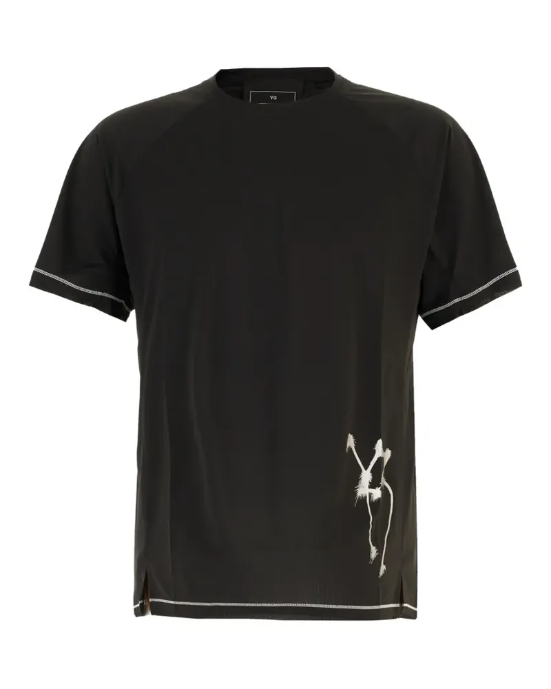 adidas T-Shirt mit Logo-Print - Schwarz Schwarz