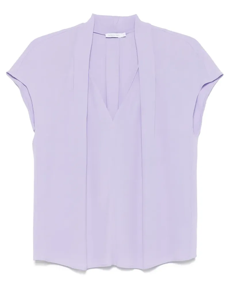 Patrizia Pepe Bluse mit Faltendetail - Violett Violett