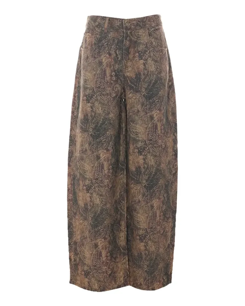 Liu Jo paisley-print wide-leg jeans - Braun Braun