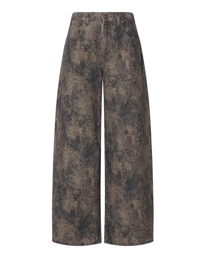 Liu Jo Wide-Leg-Jeans mit Paisleymuster - Braun Braun
