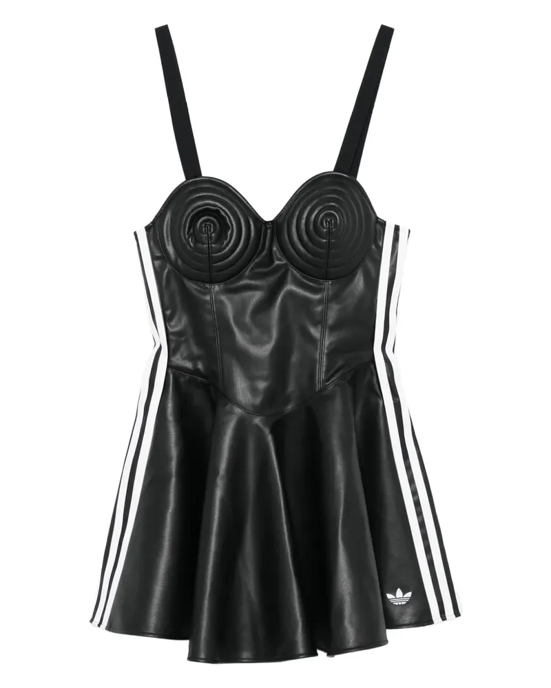 adidas Kleid aus Faux-Leder - Schwarz Schwarz