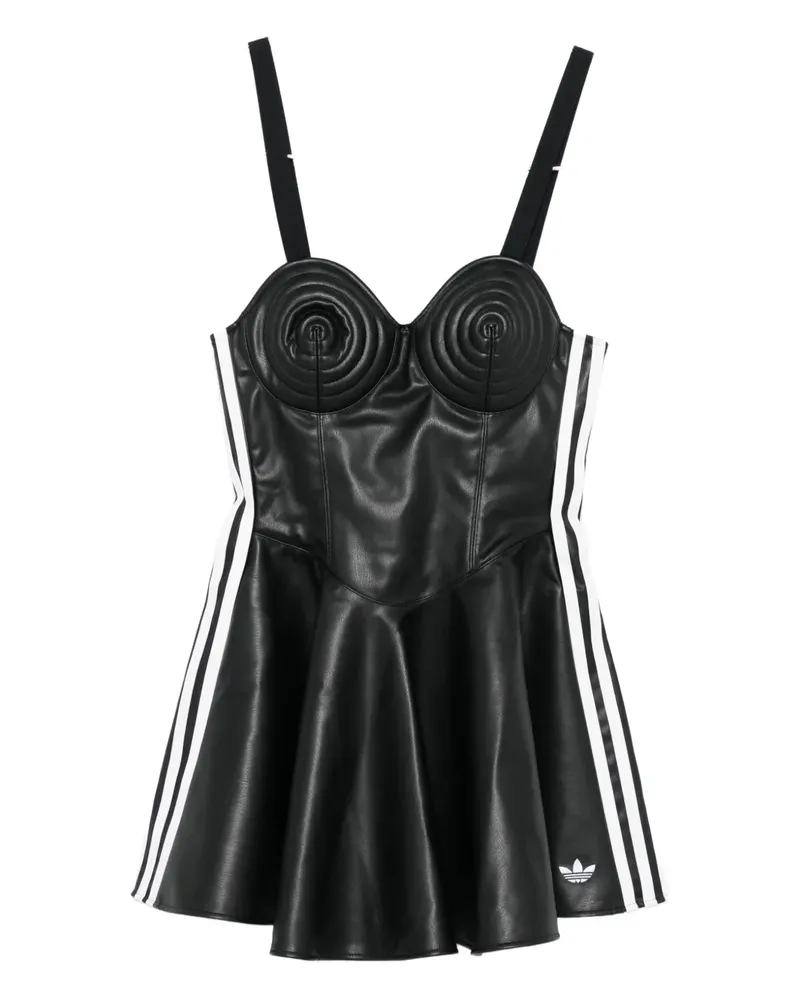 adidas Kleid aus Faux-Leder - Schwarz Schwarz