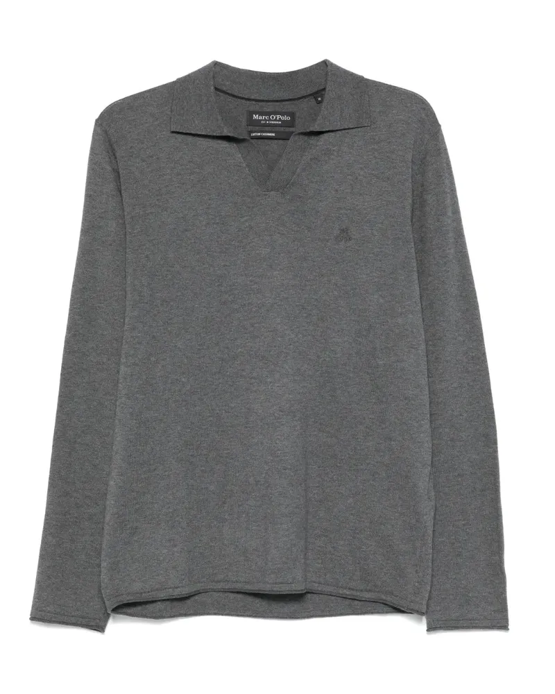 Marc O'Polo V-neck long-sleeve top - Grau Grau