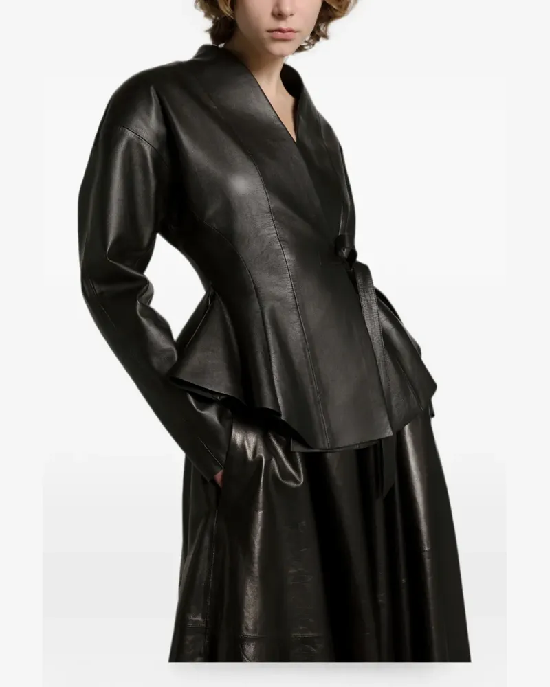 Alberta Ferretti Midirock mit elastischem Bund - Schwarz Schwarz