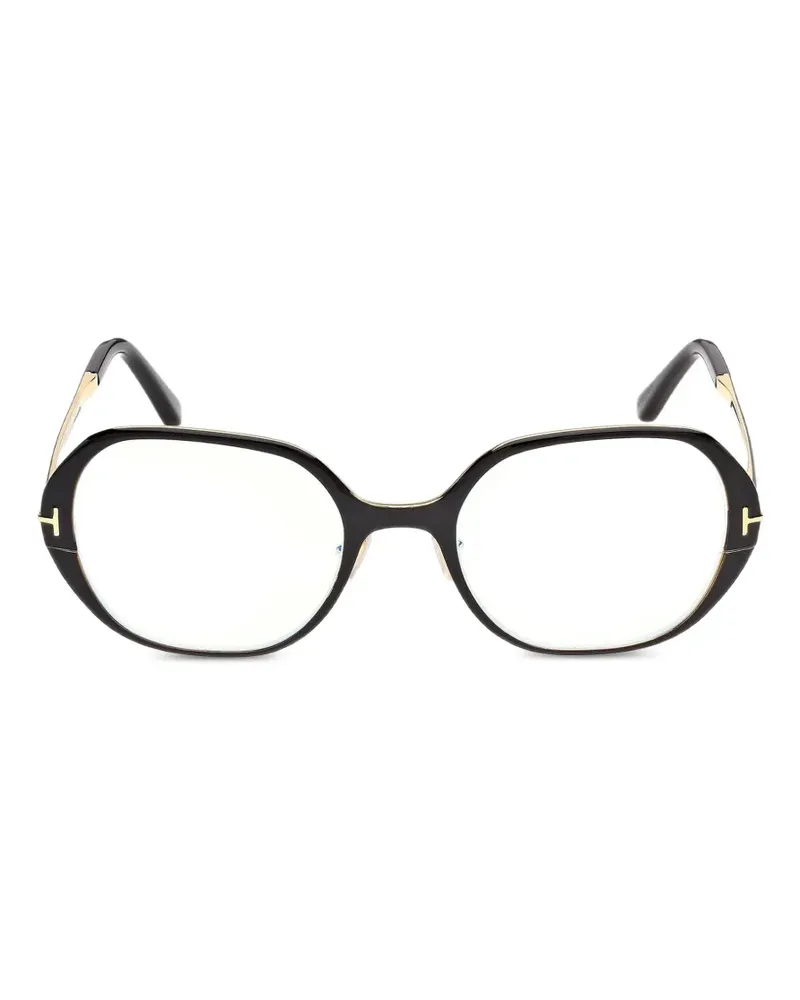 Tom Ford Brille mit ovalem Gestell - Schwarz Schwarz