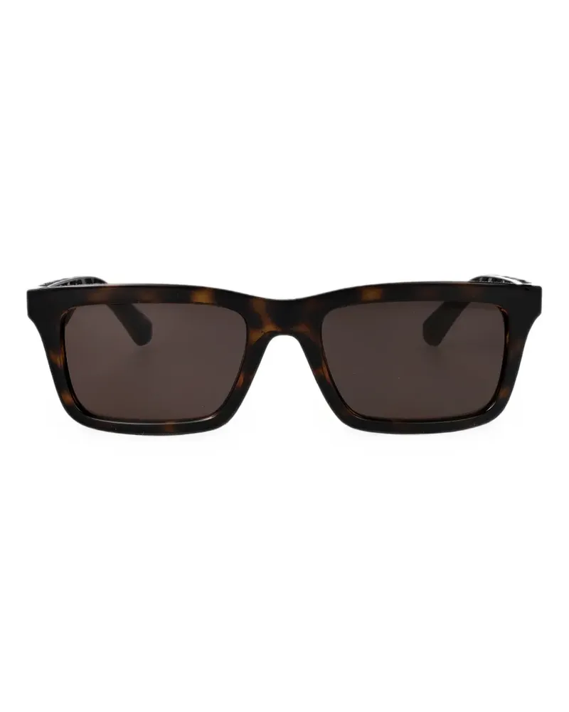 Burberry tortoiseshell-effect rectangle-frame sunglasses - Braun Braun