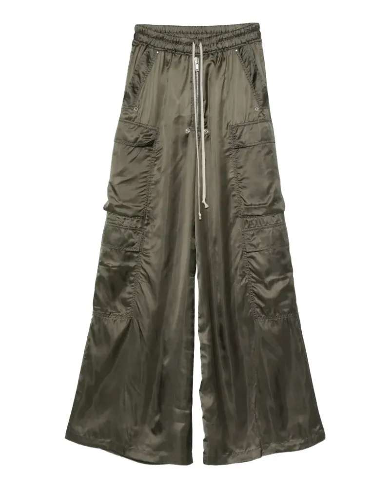 Rick Owens satin-finish drawstring cargo pants - Grün Grün