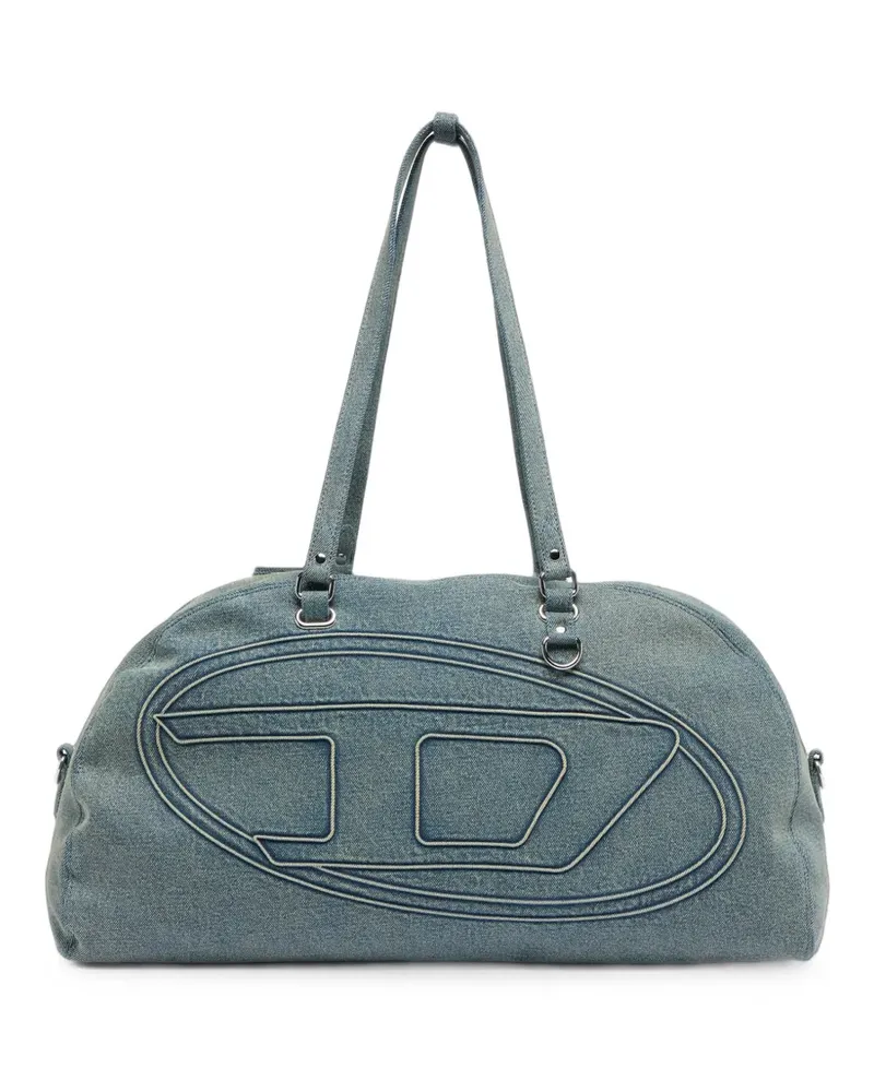 Diesel 1DR dome-duffle bag in denim with Oval D logo - Blau Blau