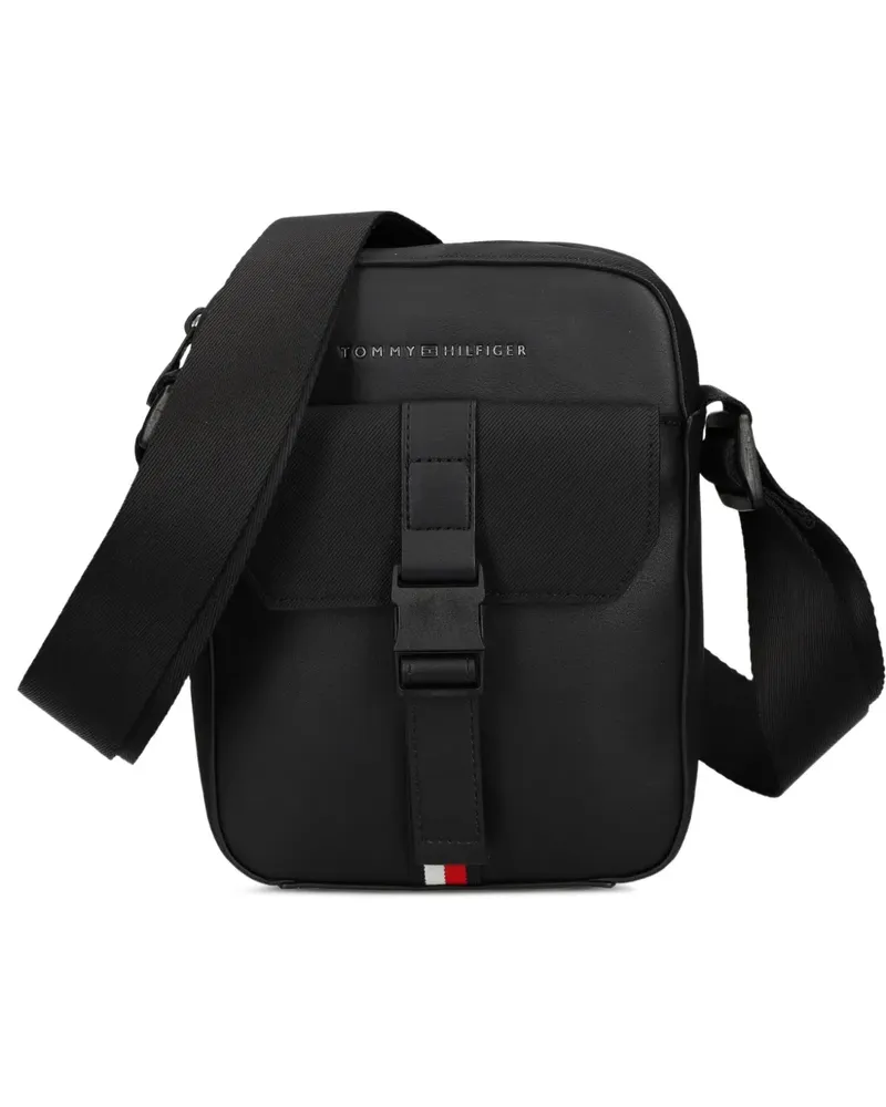 Tommy Hilfiger Mini Kuriertasche mit Schnallenverschluss - Schwarz Schwarz