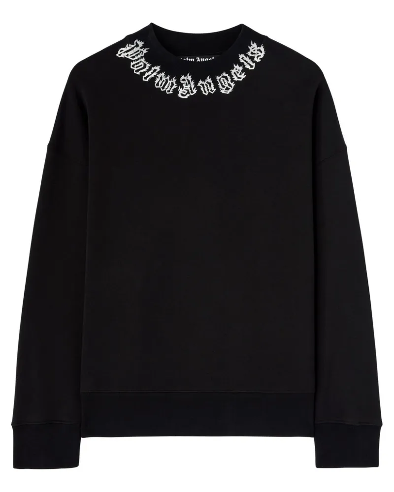 Palm Angels Sweatshirt mit Logo-Print - Schwarz Schwarz