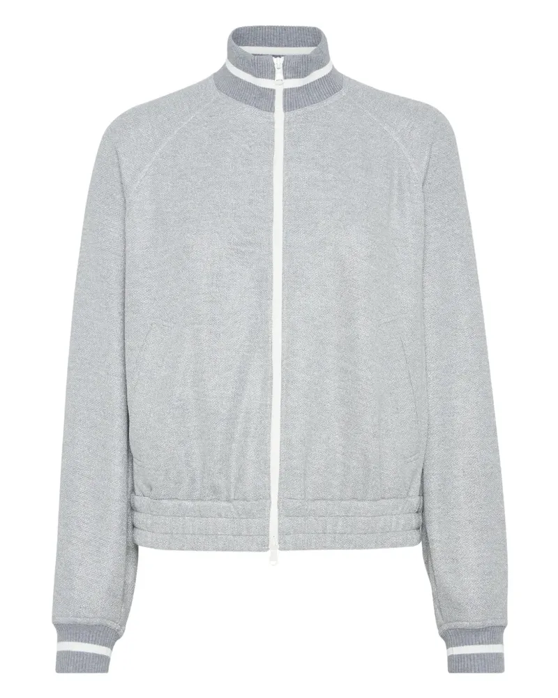 Brunello Cucinelli Klassische Bomberjacke - Grau Grau