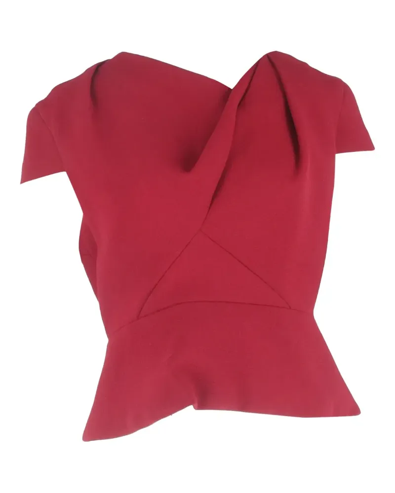 Roland Mouret asymmetric peplum top - Rot Rot