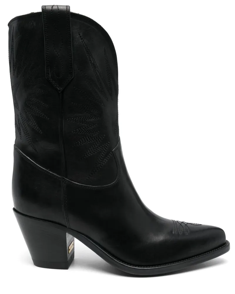 Golden Goose Low Wish Star Stiefel - Schwarz Schwarz