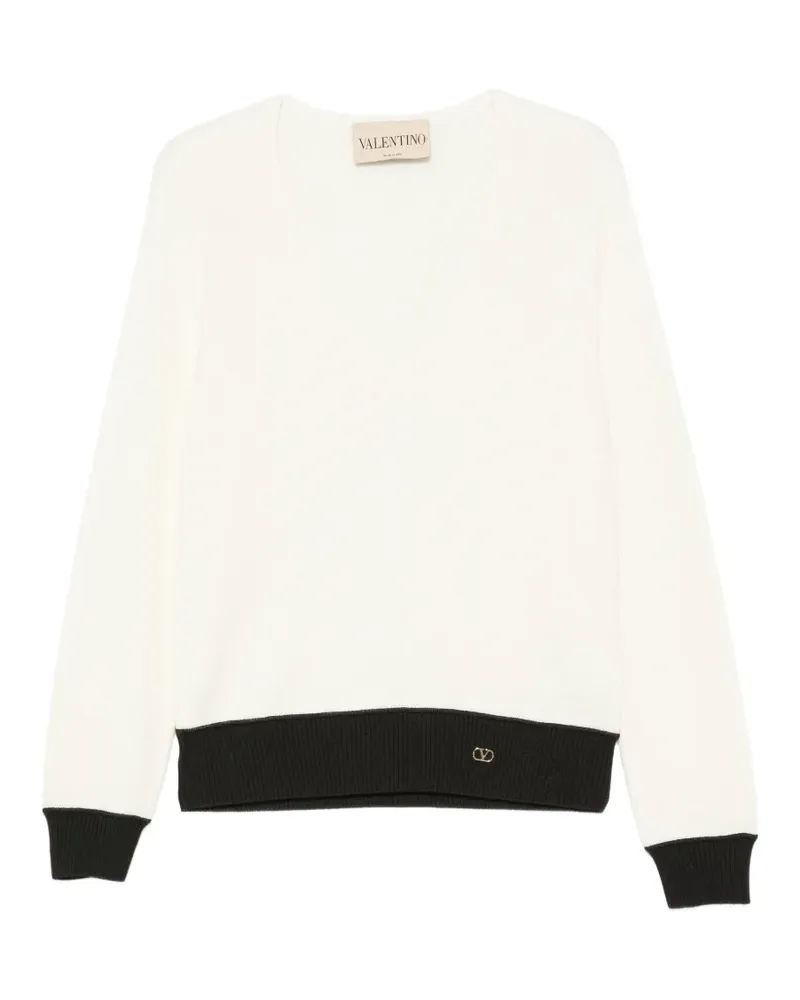 Valentino Garavani VLogo Signature V-neck sweater - Nude Nude