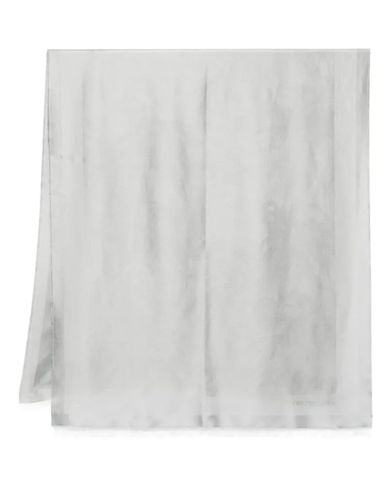 Emporio Armani Schal mit Jacquard-Logo - Grau Grau