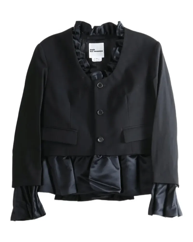 Noir Kei Ninomiya Jacke mit Rüschen - Schwarz Schwarz