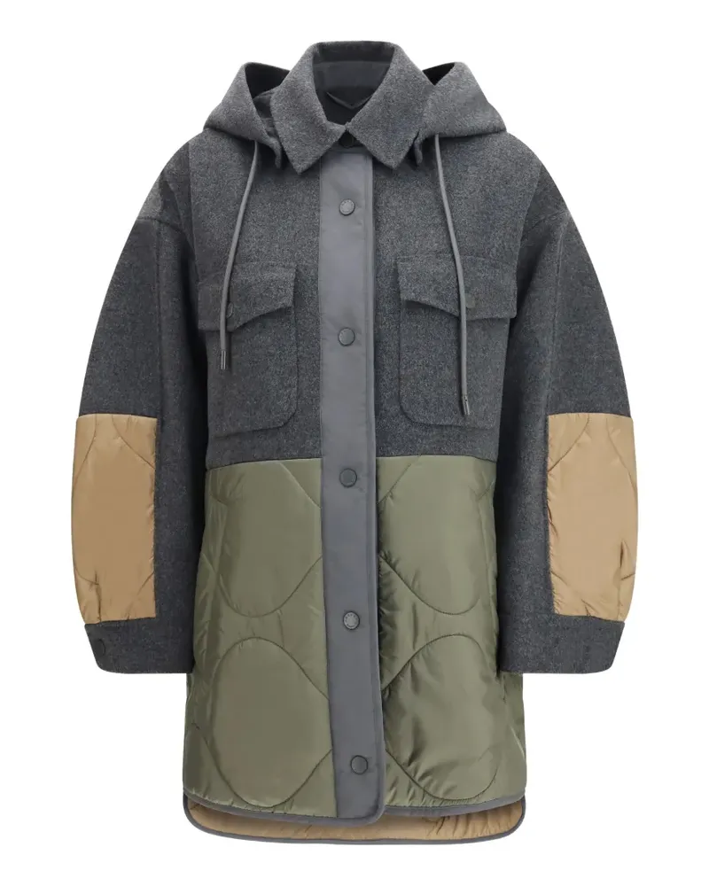 Max Mara Gesteppter Ossola Kapuzenmantel - Grau Grau