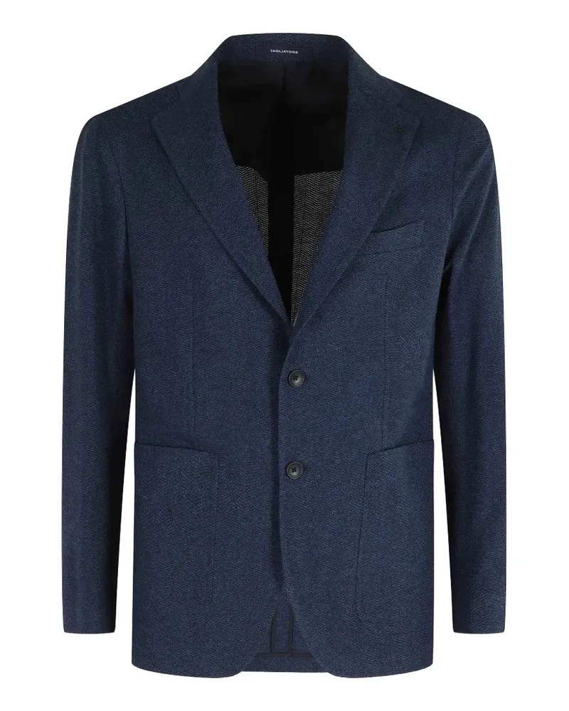 Tagliatore Giacca Montecarlo Jacke mit Fischgrätenmuster - Blau Blau