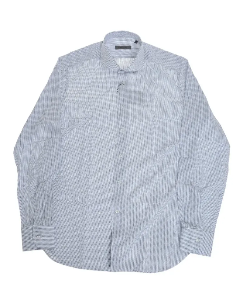 Corneliani striped cotton shirt - Weiß Weiß