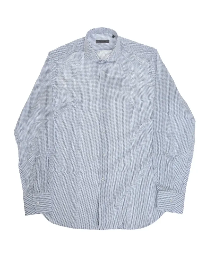 Corneliani striped cotton shirt - Weiß Weiß