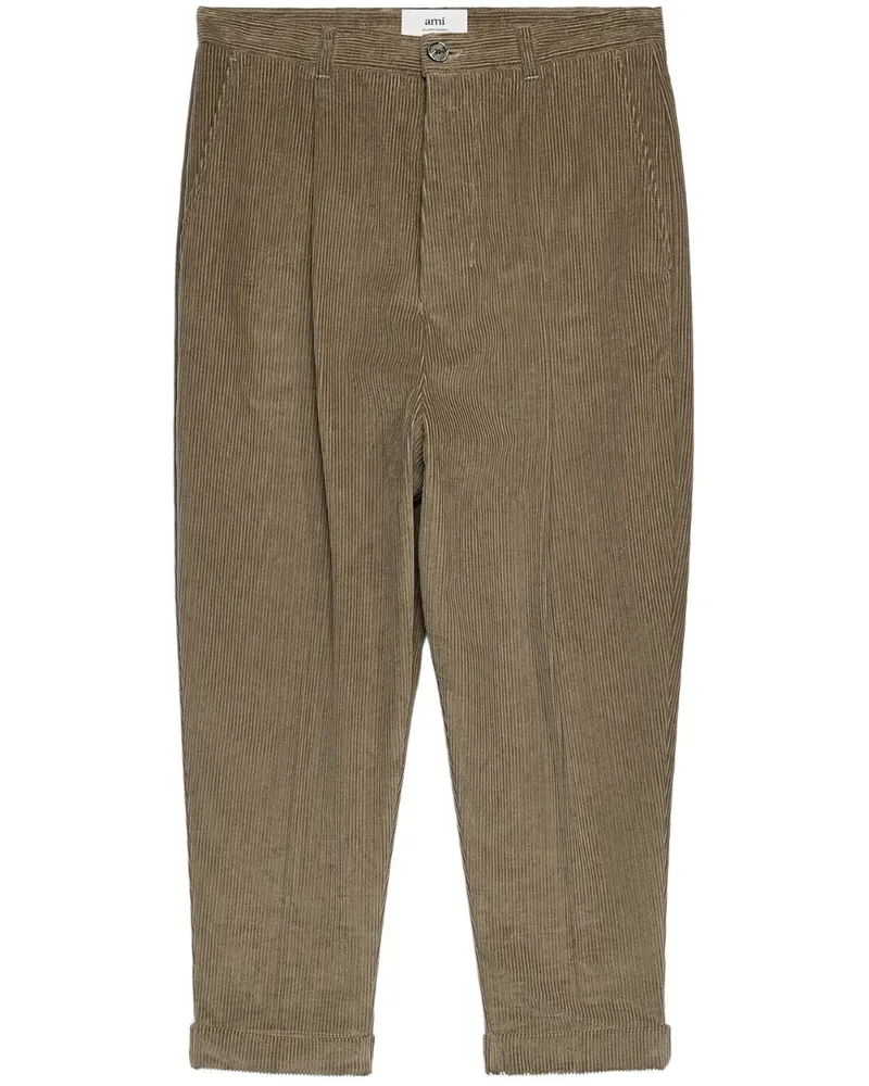 AMI Paris Tapered-Hose aus Cord - Braun Braun