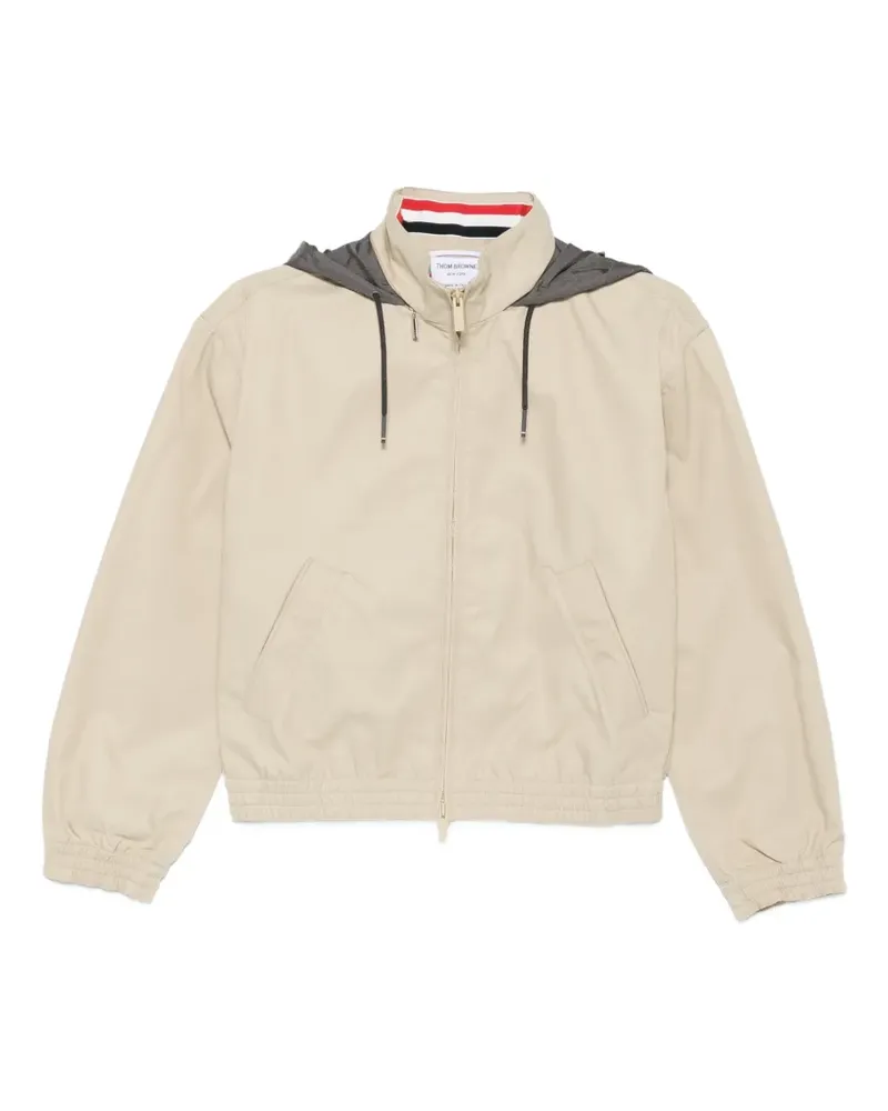 Thom Browne zip-up hooded jacket - Nude Nude