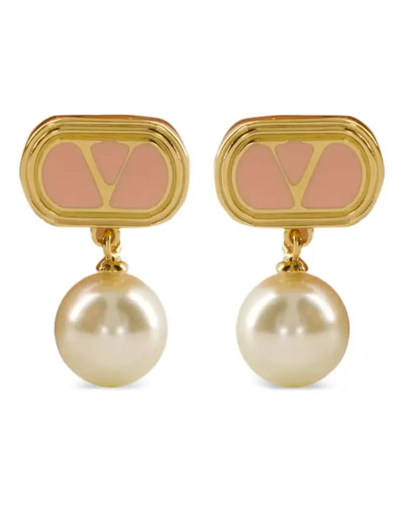 Valentino Garavani VLogo Signature pearl earrings - Gold Gold