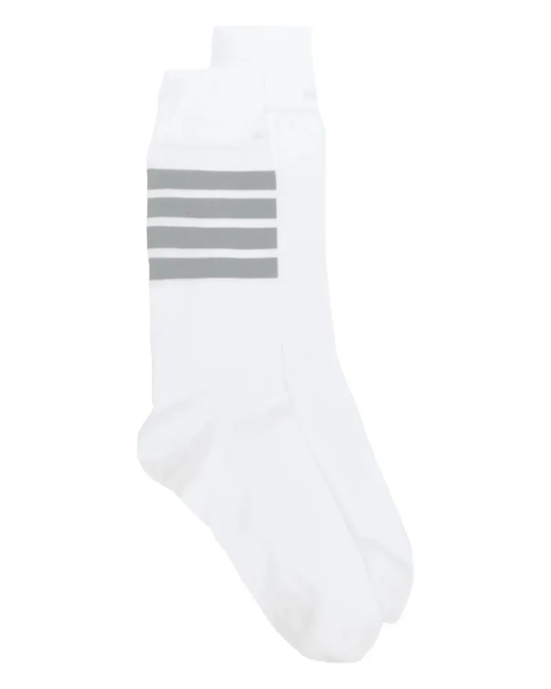 Thom Browne Gestreifte Socken - Weiß Weiß