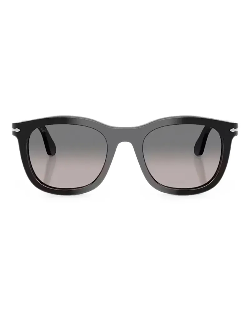 Persol Sonnenbrille mit eckigem Gestell - Schwarz Schwarz