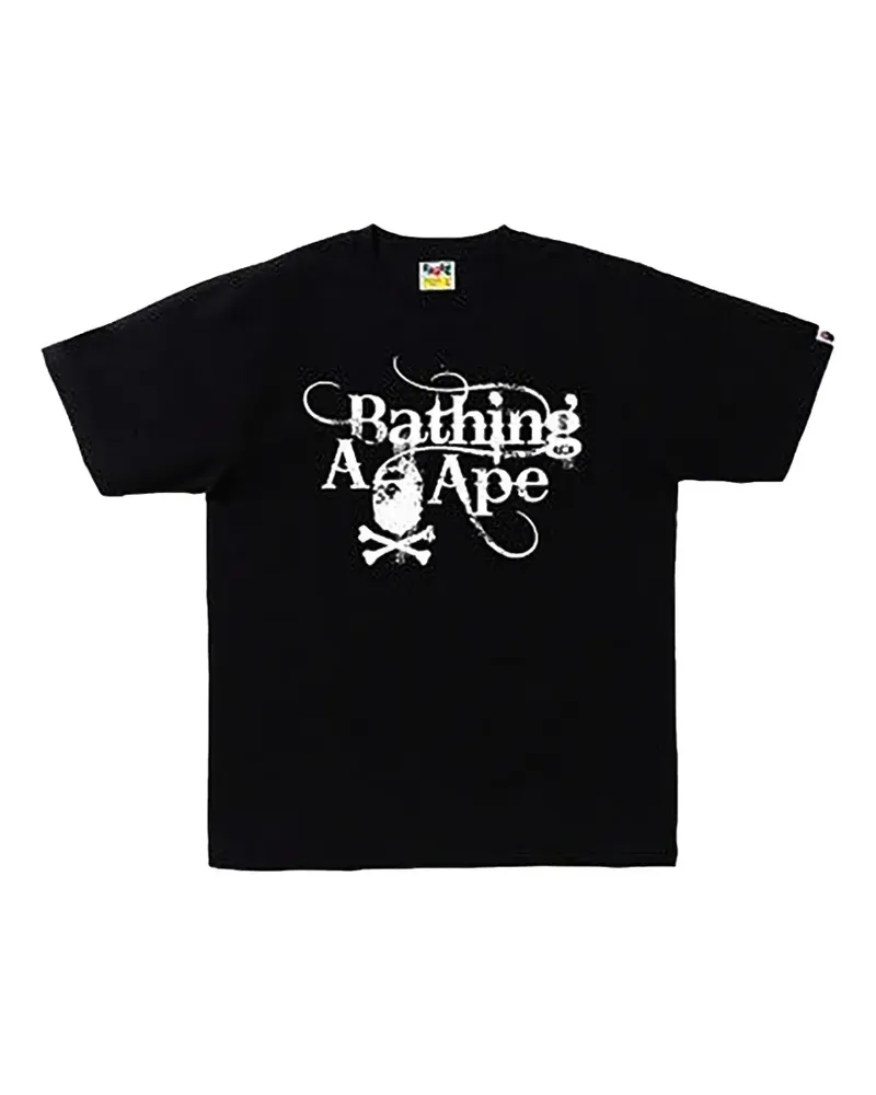 BAPE Ape Crossbone Stencil T-Shirt - Schwarz Schwarz