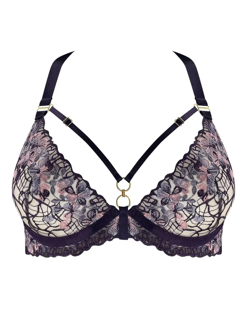Bordelle Amela Plunge BH aus Spitze - Violett Violett