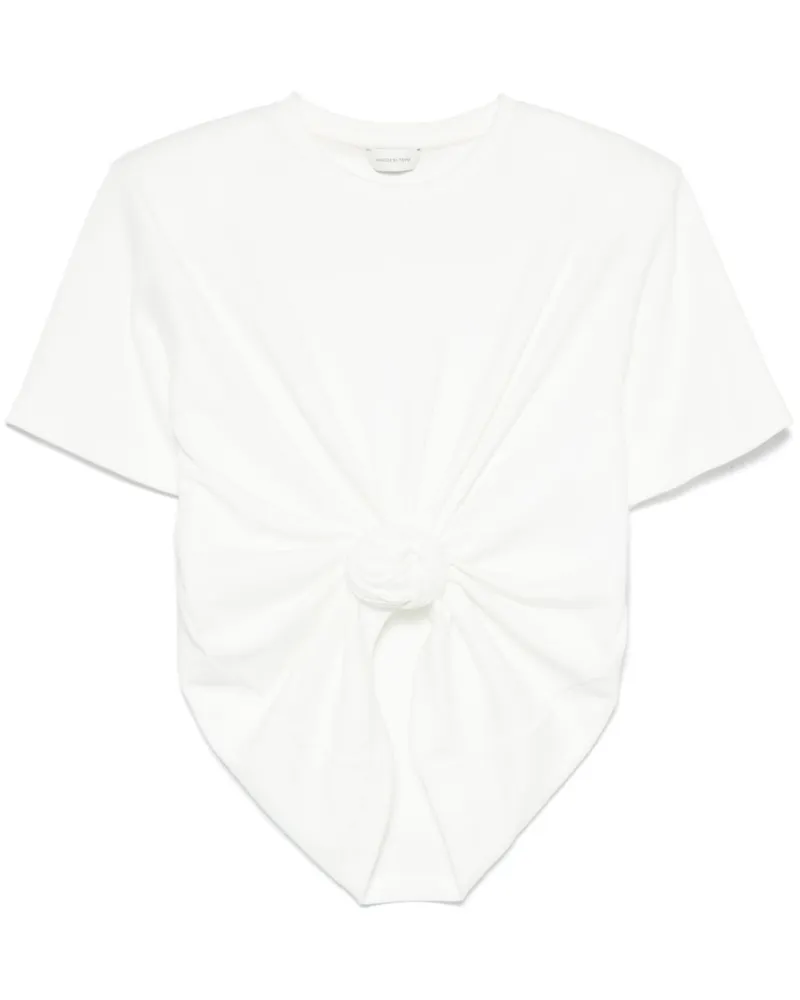 Magda Butrym T-Shirt mit rundem Ausschnitt - Weiß Weiß