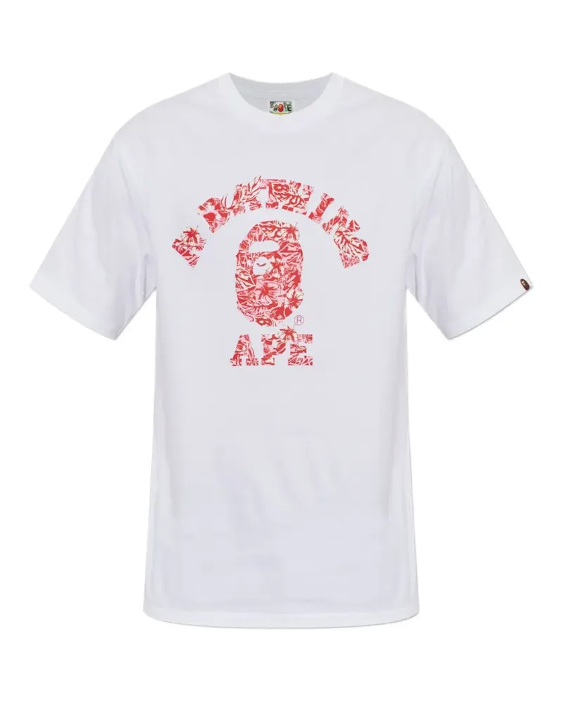 BAPE T-Shirt mit Logo-Print - Weiß Weiß