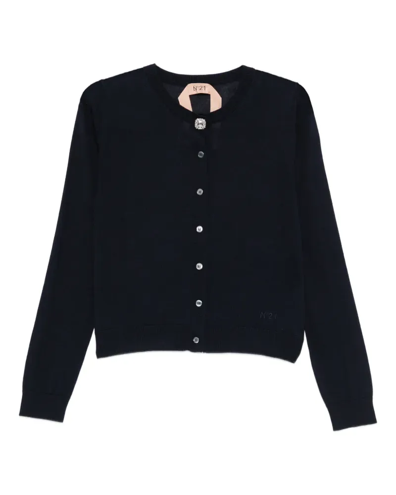 N° 21 crystal-embellished cardigan - Blau Blau