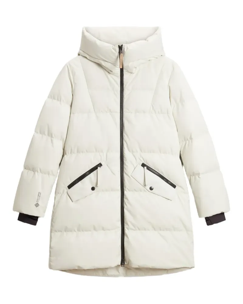 Woolrich Gesteppte GTX Kapuzenjacke - Weiß Weiß
