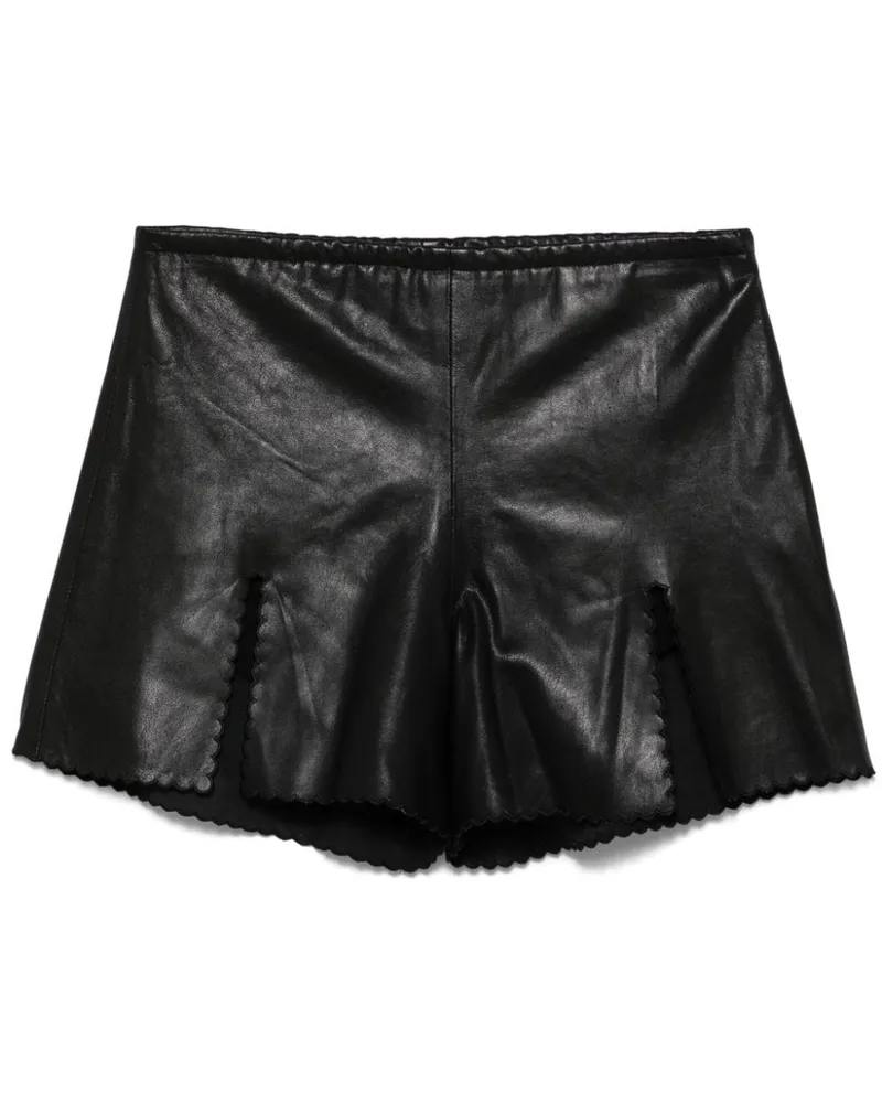Blumarine Shorts aus Leder - Schwarz Schwarz