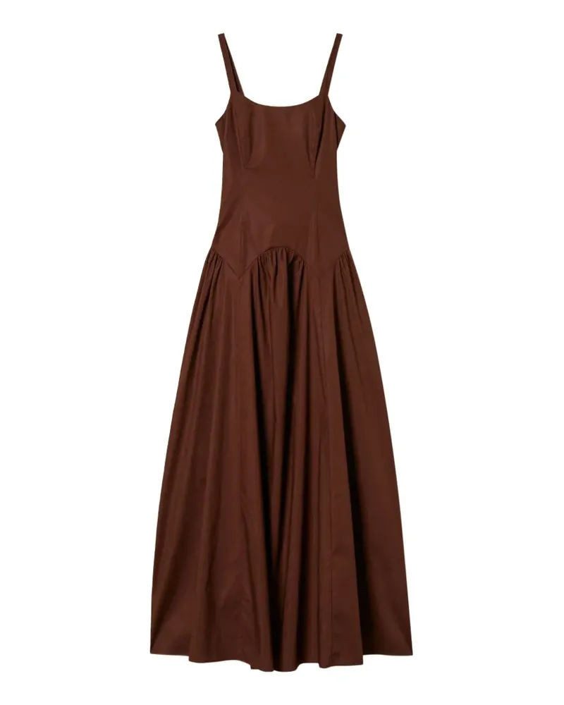 Twin-Set maxi poplin dress - Braun Braun