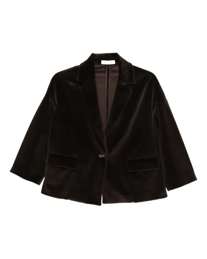 CIRCOLO 1901 velvet single-breasted jacket - Braun Braun
