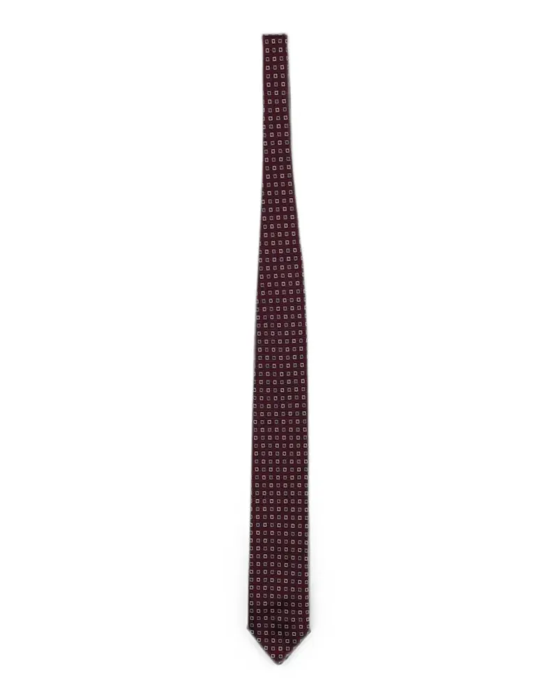 Ermenegildo Zegna Brera geometric-print tie - Rot Rot