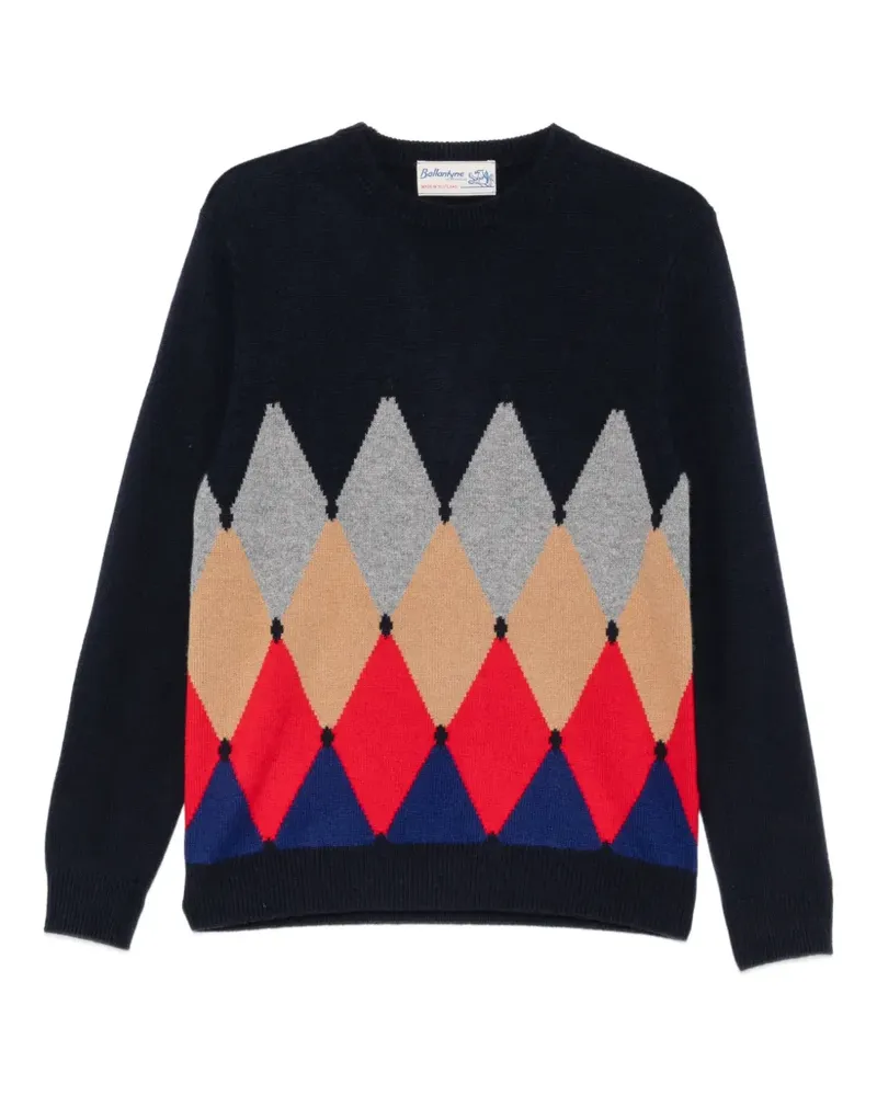 Ballantyne Pullover mit Argyle-Intarsie - Blau Blau