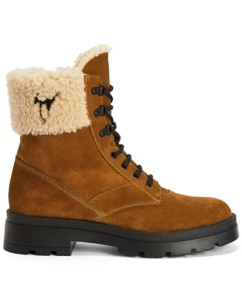 Giuseppe Zanotti Jaure Stiefel mit Logo - Braun Braun