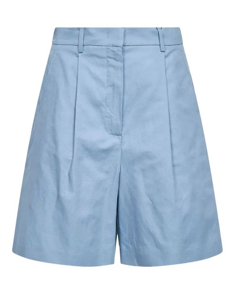 Max Mara pleated flared shorts - Blau Blau