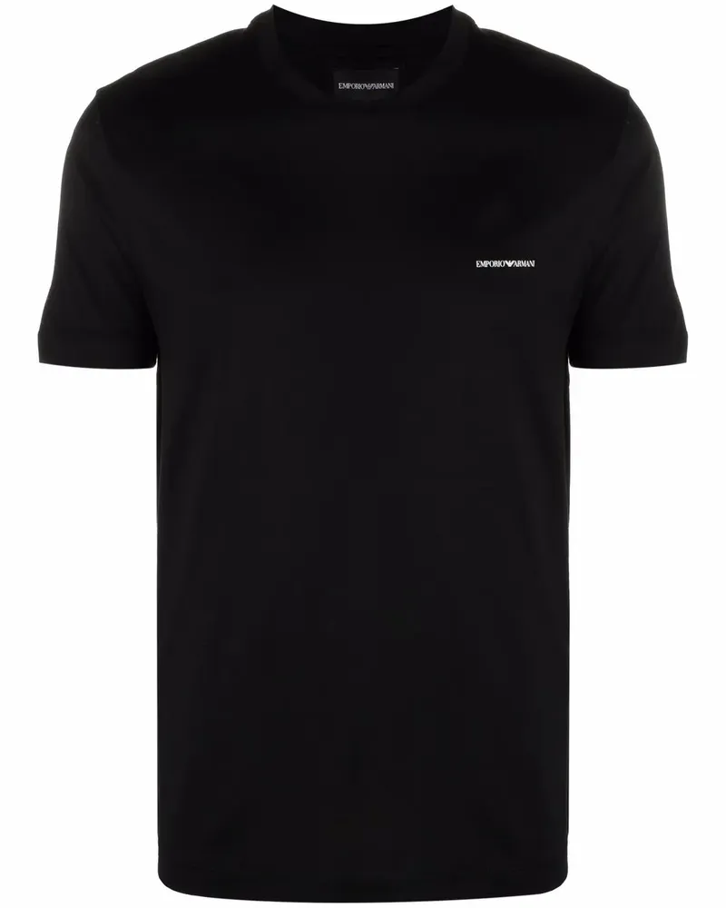 Emporio Armani T-Shirt mit Logo-Print - Schwarz Schwarz