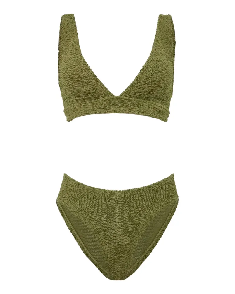 Hunza G Angel Bikini mit Knitteroptik - Grün Grün