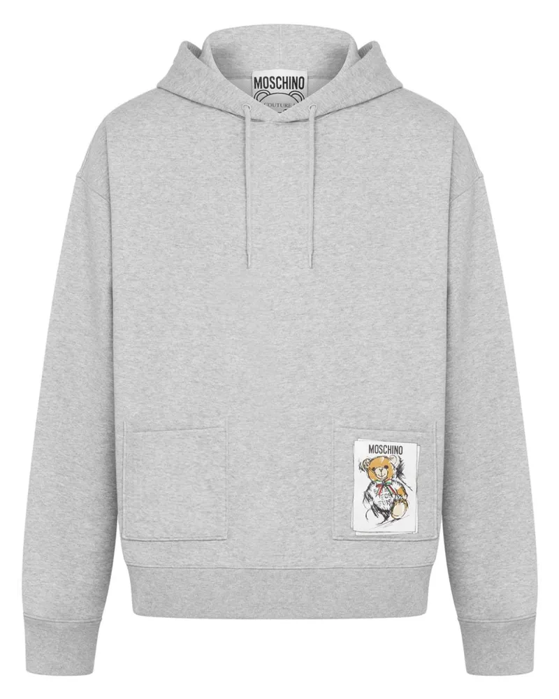 Moschino Hoodie mit Teddy-Print - Grau Grau