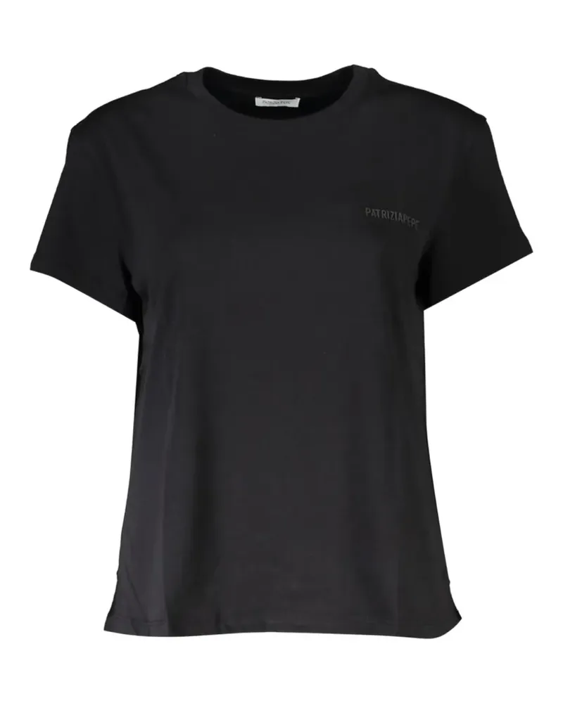 Patrizia Pepe logo-print cotton T-shirt - Schwarz Schwarz
