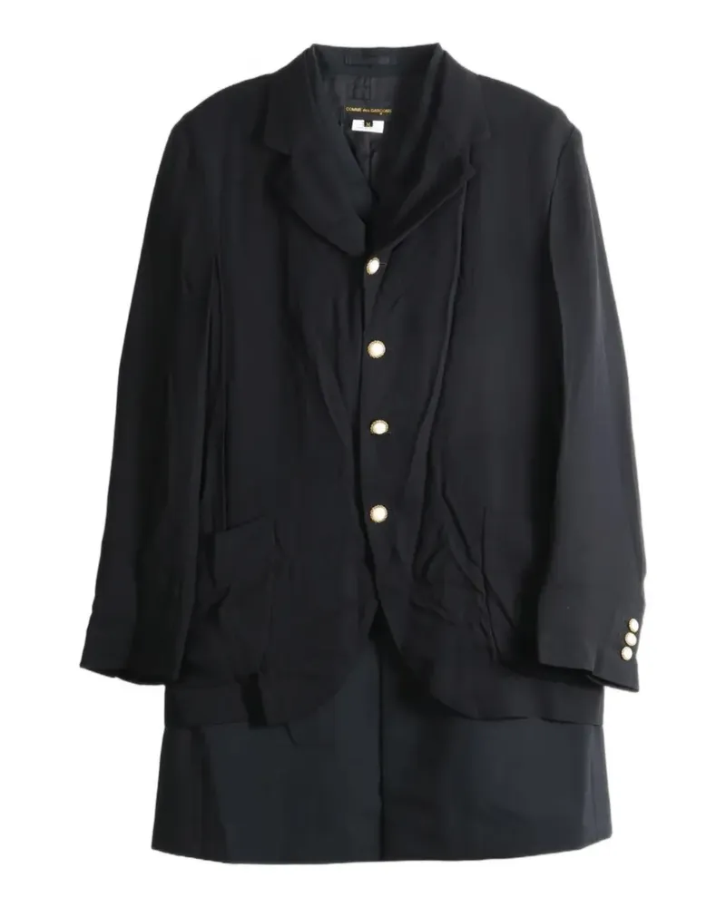 Comme des Garçons Geknöpfte Jacke im Layering-Look - Schwarz Schwarz