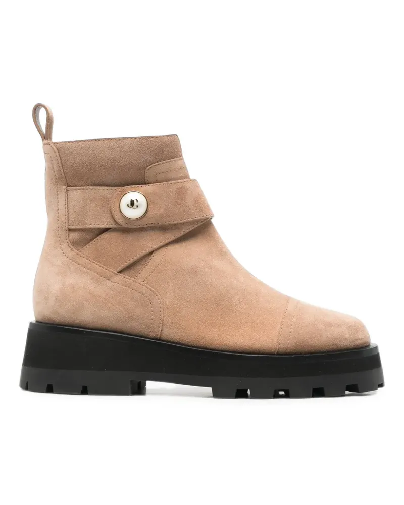 Jimmy Choo Stiefeletten mit Perlen - Nude Nude